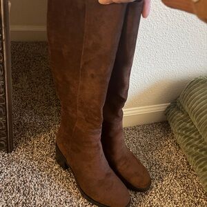 Women's Brown Suede Knee-High Boots size 7
